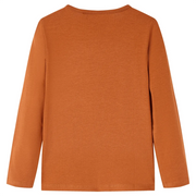 Maglietta da Bambina a Maniche Lunghe Cognac 128 13527