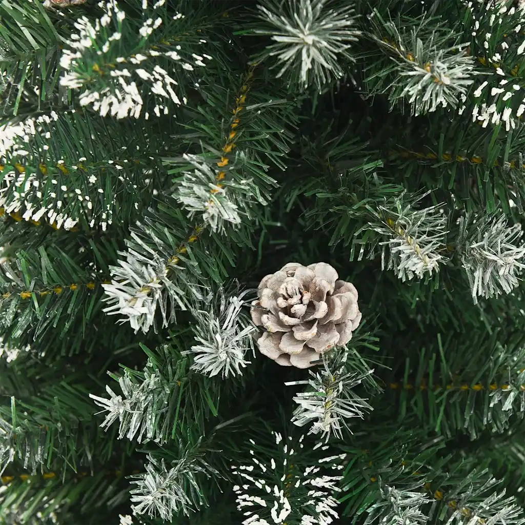 Albero di Natale Artificiale-Albero Natalizio Sottile con Base 180 cm PVC