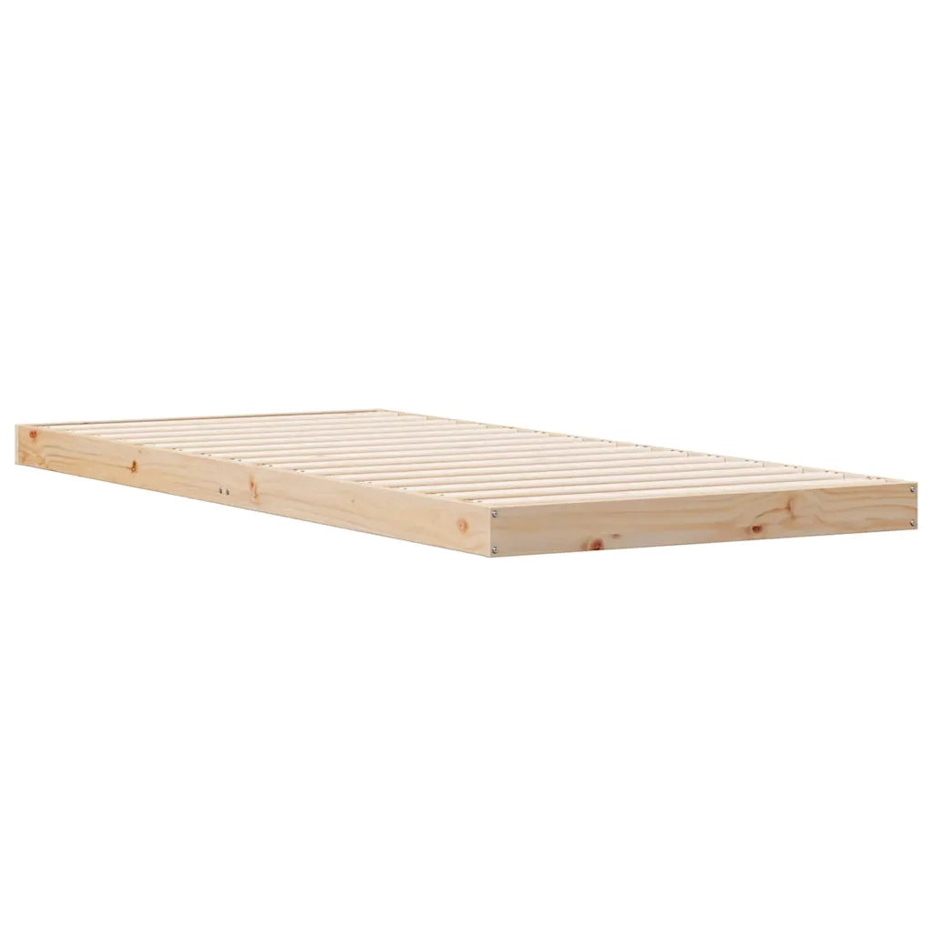 Struttura letto a terra Naturale 90 x 210 cm Pino massello 869734