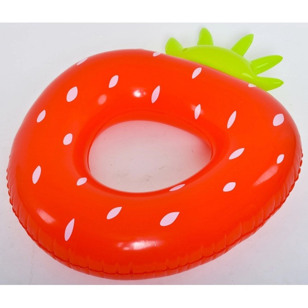 Trade Shop - Salvagente Ciambella Gonfiabile Anello Forma Di Fragola 76x101cm Mare Piscina 016099 -