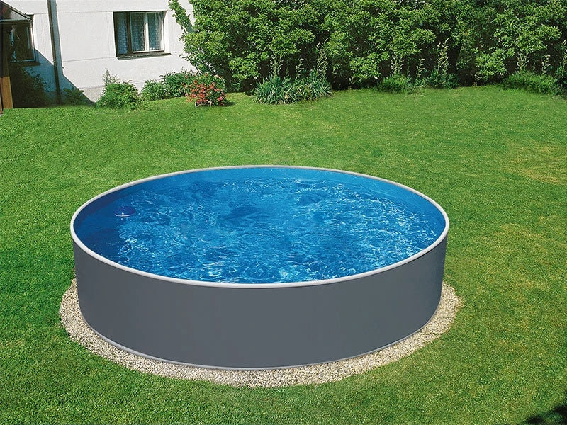 Azuro 5x1,2m GRAFITE / BIANCO, liner LAGOON spessore 0,5 mm - senza filtro, con fori fuori asse
