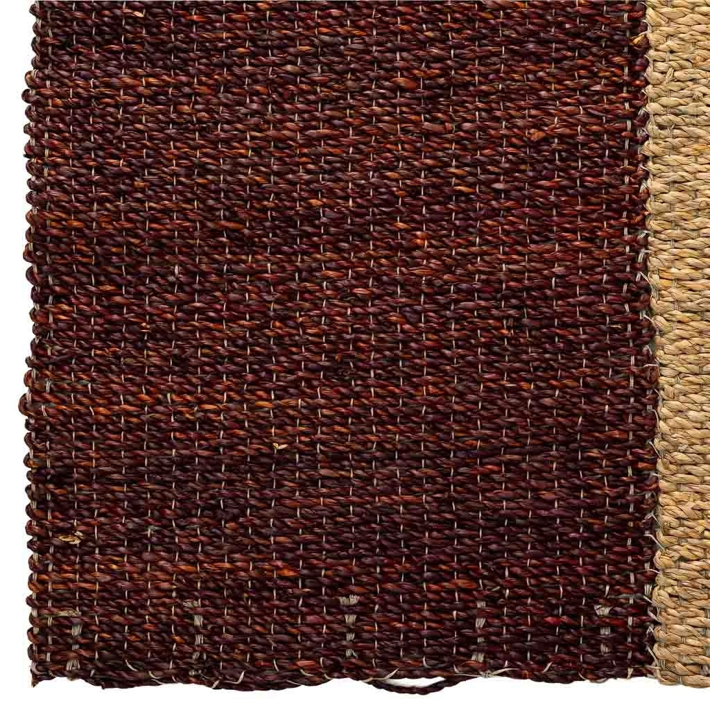 Tappeto in fibra marrone 120x60x1,2h cm