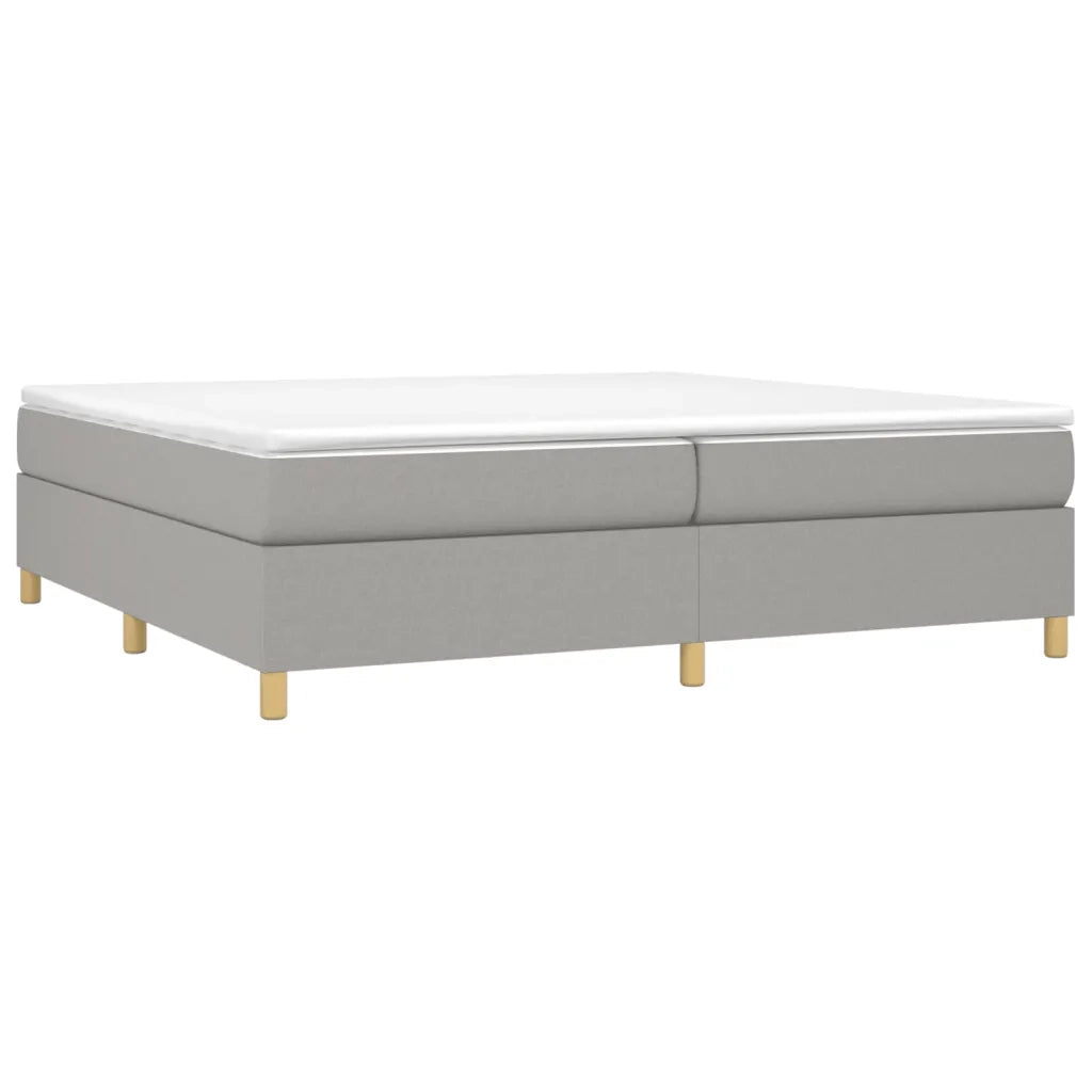Struttura Letto a Rete a Molle Grigio Chiaro 200x200 cm Tessuto 3120985