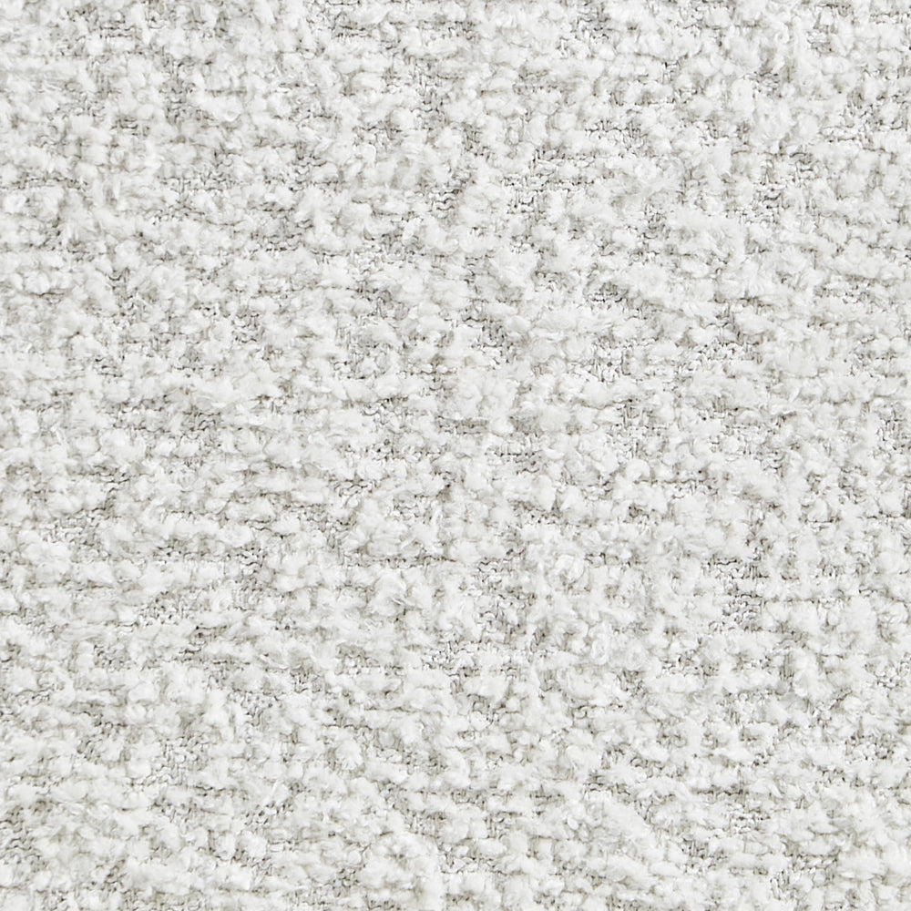 Sedia imbottita in bouclé bianco sporco con braccioli Sedile per bambini Design moderno