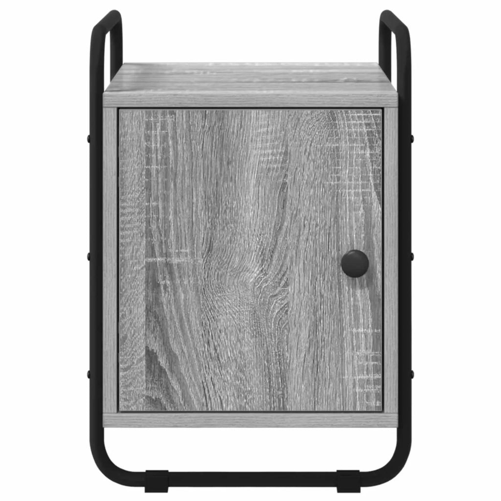 Armadio da Notte 2 pz Sonoma grigio Legno ingegnerizzato 8007606