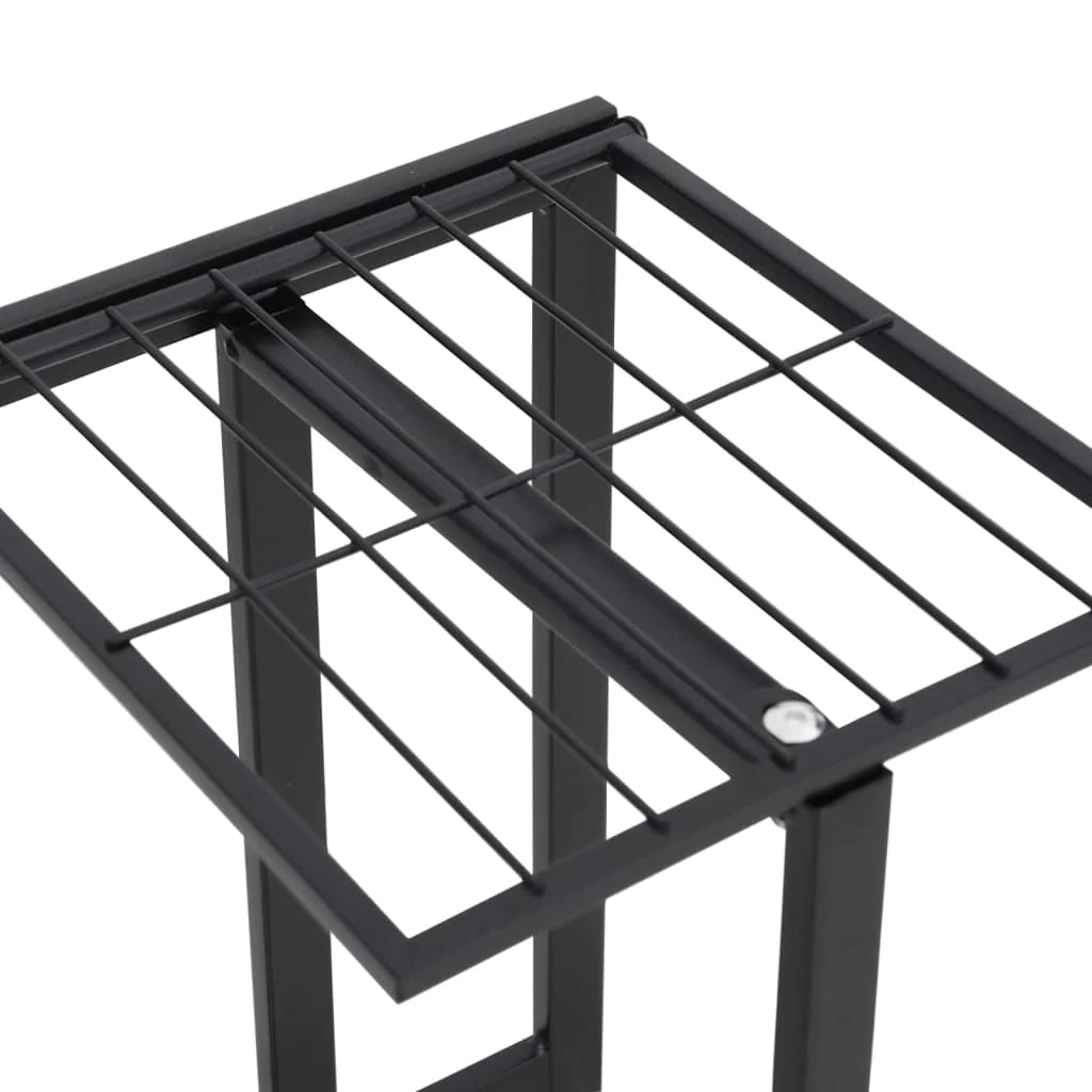 Portavasi/fioriera a 4 ripiani 43 x 22 x 76 cm metallo nero 02_0045160