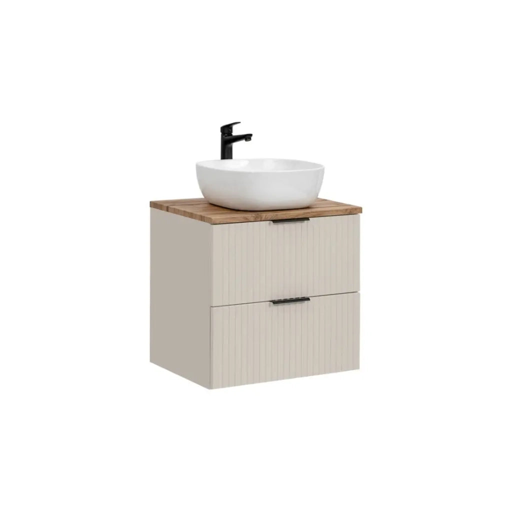 Set da bagno NOXERA 80 cm – Marrone congo & wotan – Con lavabo