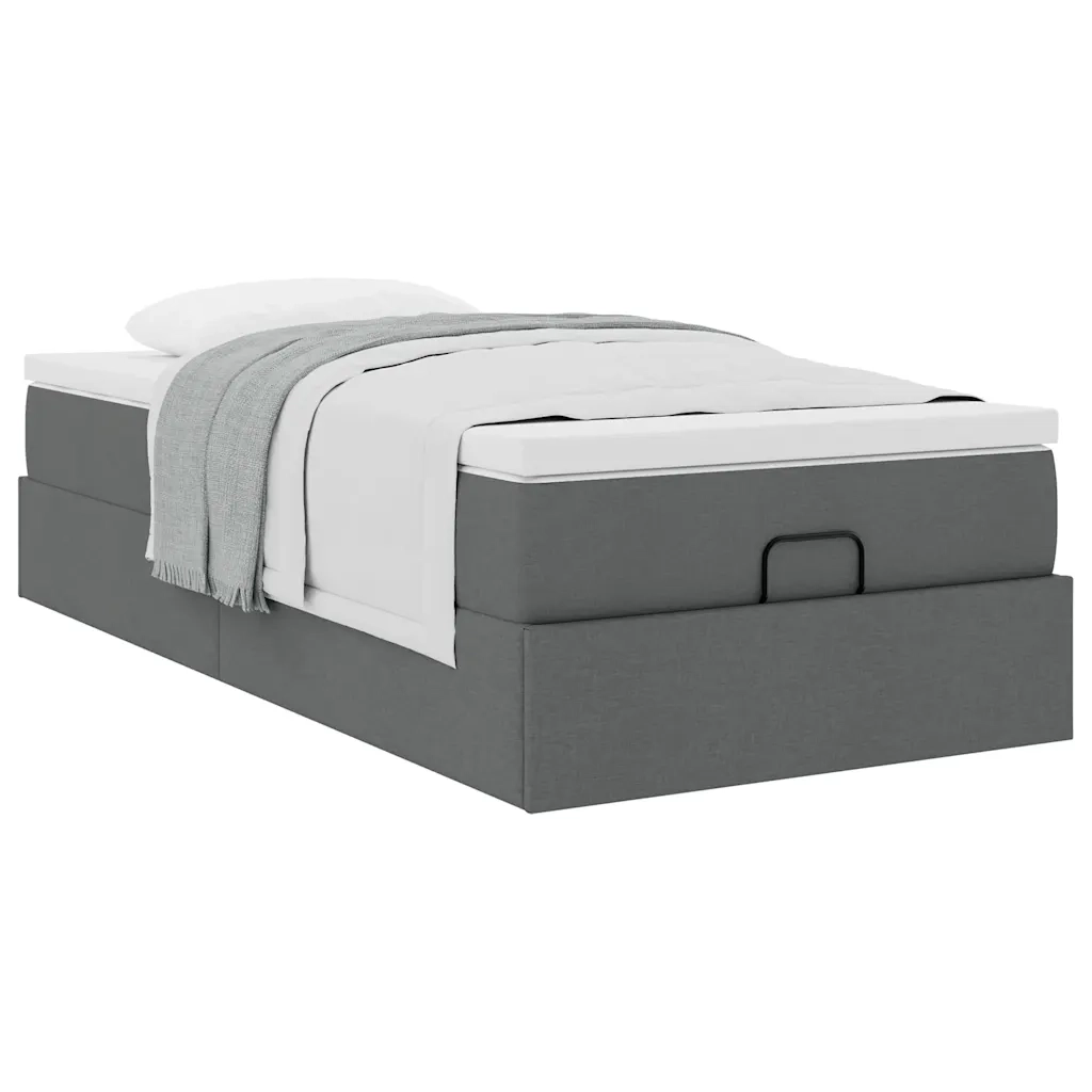 Struttura Letto Pouf con Materasso 100x200 cm in Tessuto