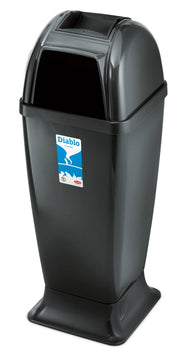 Stefanplast CESTINO DIABLO Lt. 50 - cm. 30,7x30,7x85 h col. Antracite 4.00 pz