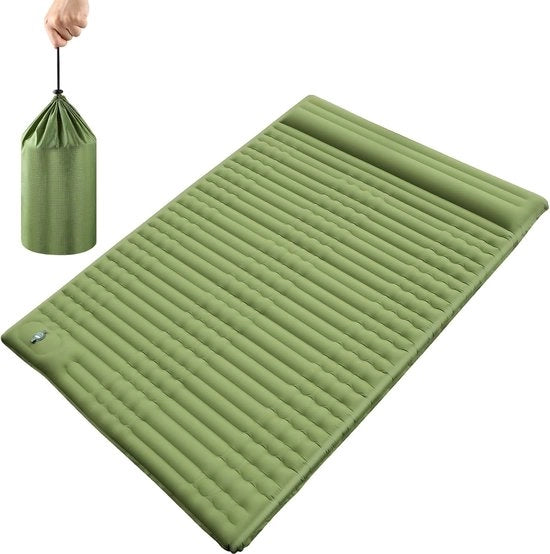 Sdraiogatto Autonomo, 12 cm spessore, materasso a gas, Campeggio, materasso Ultralight, Pompaggio interno e riutilizzabile, impermeabile, leggero e trasportabile, adatto all'uso all'aperto.