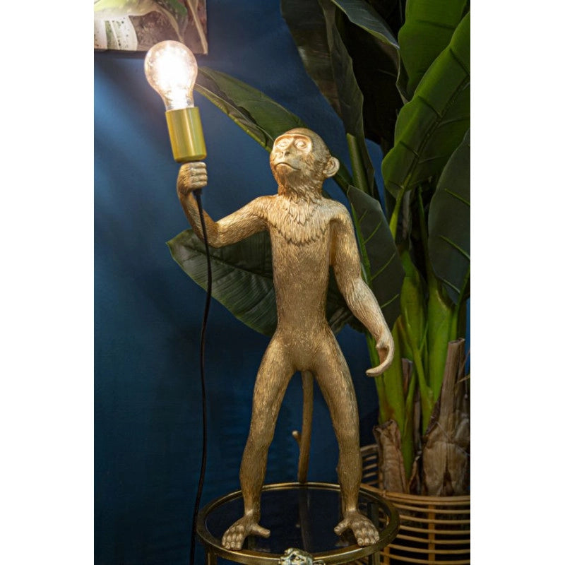 Lampadelle A Da Tavolo Monkey Oro cm ø 26x34x55