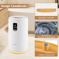 Scaldasalviette Secchio 20L con Luce LED, Secchio Scaldasalviette Elettrico per Bagno e Spa, Scalda Asciugamani con Timer, Blocco per Bambini, per 2 Asciugamani, Bianco