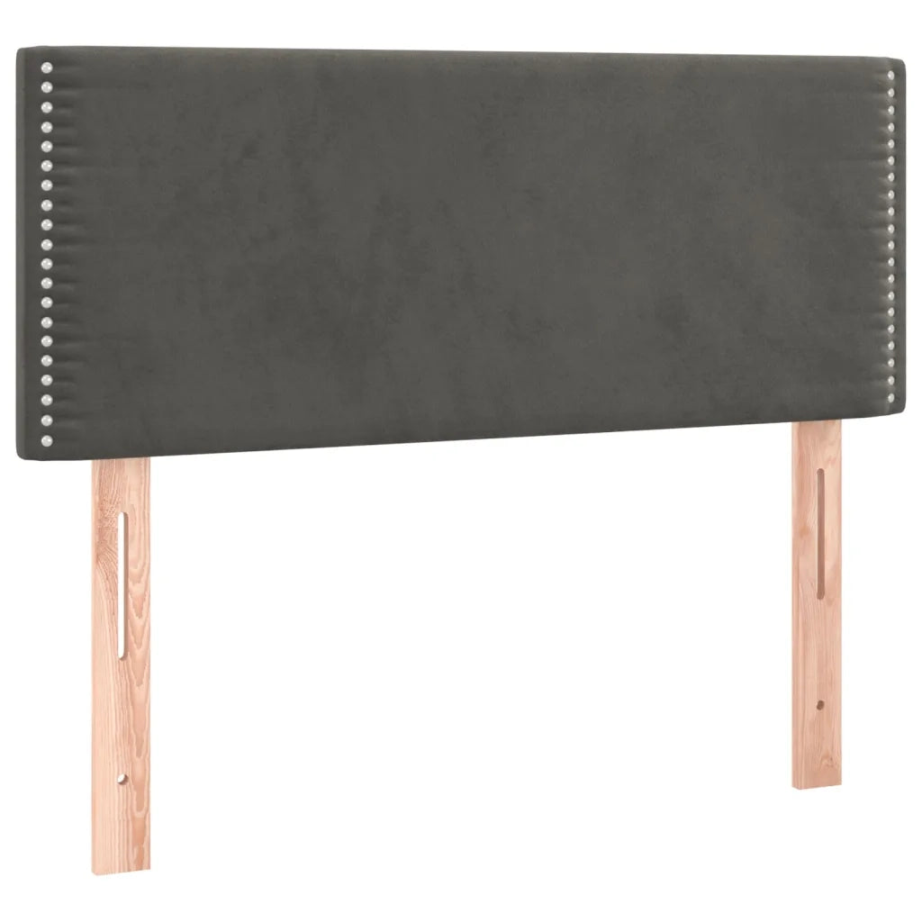Giroletto a Molle con Materasso-Struttura Letto Grigio Scuro 100x200 cm Velluto 392759