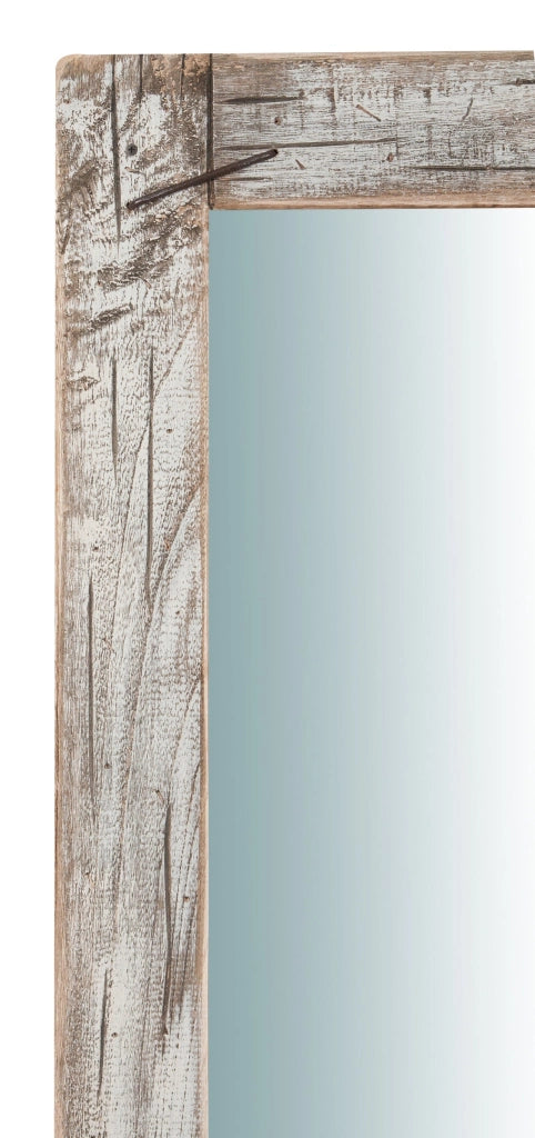 Biscottini Specchio da parete in legno massello RUSTICO GRANDE effetto antico dipinto