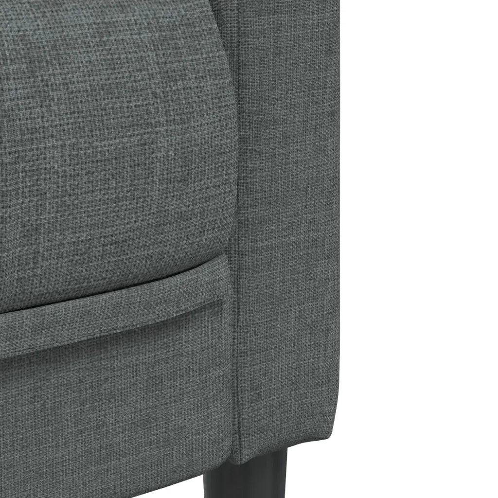 Divano | Divano da soggiorno | Sofa a 3 Posti Grigio Scuro in Tessuto