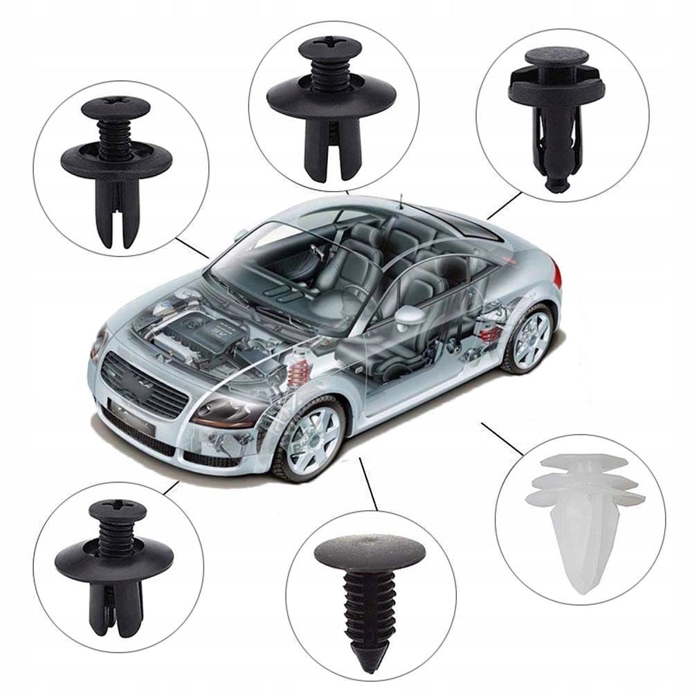 Set di Rivetti Auto Rosfix 620 Pezzi – Alta Qualità, Materiale Durevole | Compatibile con Vari Modelli Auto