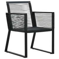 Set da Pranzo da Giardino 5 pz in Rattan PVC Nero 3060215