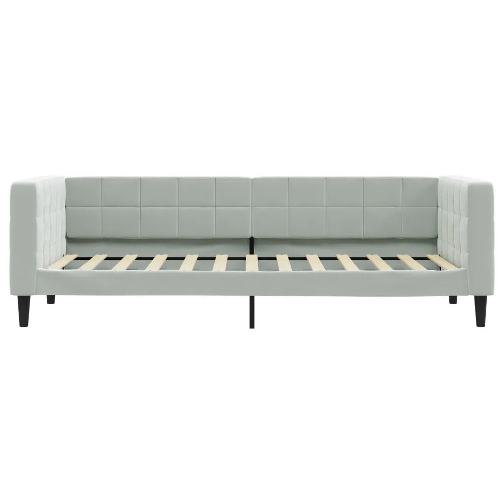 Divano Letto con Letto Estraibile-Sofa Letto-Daybed Grigio Chiaro 80x200 Velluto 492297