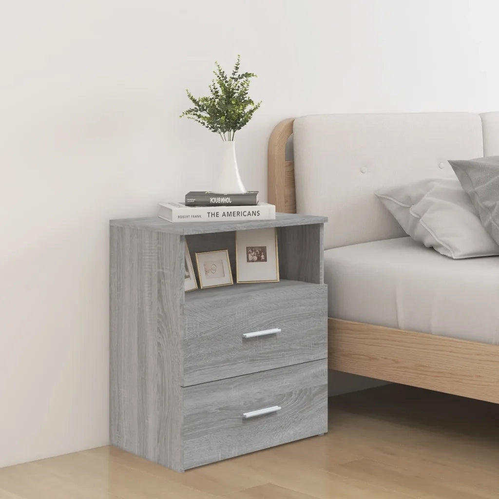 Comodino Grigio Sonoma 50x32x60 cm cod mxl 30808