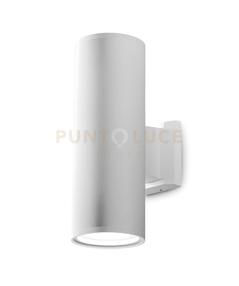 GES1007- APPLIQUE IN ALLUMINIO 2 LUCI ATTACCO E27 COLORE BIANCO IP65