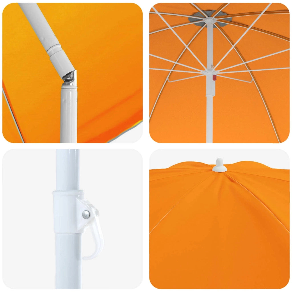 Ombrello da giardino 207 cm Poliestere 170T Arancione 42041351