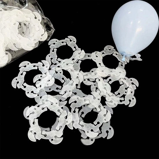 Clips per fiore 100 pezzi - Fioretonda per palloni - Chiusure per palloni - Porta palloni portatile - Decorazioni per matrimoni - Feste di compleanno accessori