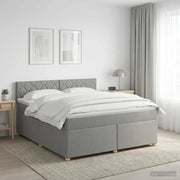 Letto box spring con materasso Grigio Chiaro 140 x 200 cm 3450979