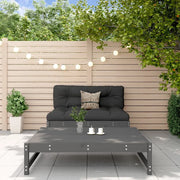Salotto da Giardino-Set Salotto da Giardino 2 pz Grigio in Legno Massello di Pino