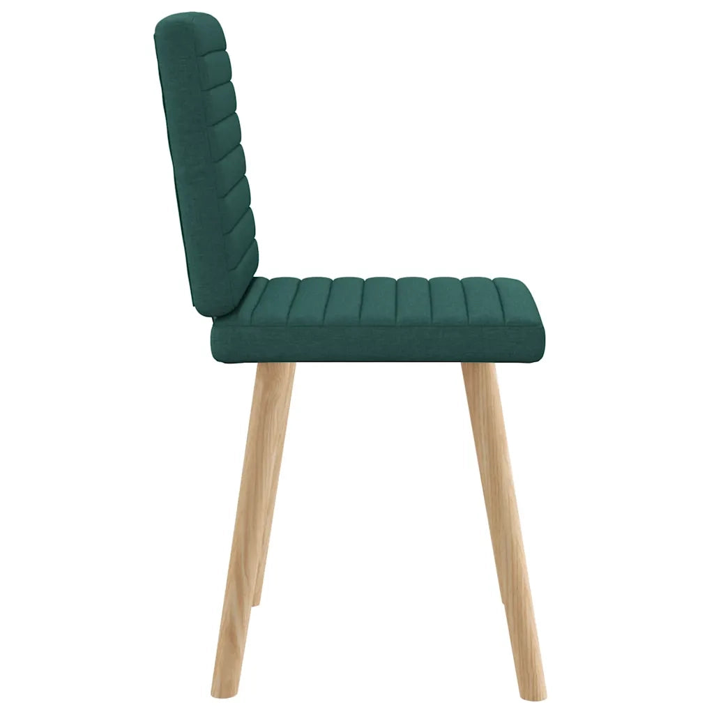 Sedie da Pranzo 2 pz Verde Scuro in Tessuto 4101179