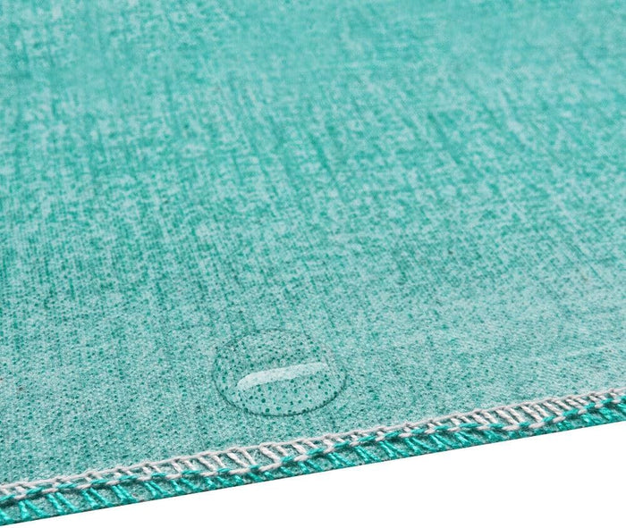 Tovaglia Tavolo Cucina 135x230 cm Antimacchia Bordata Plastificata Copritavolo Pastello Turchese