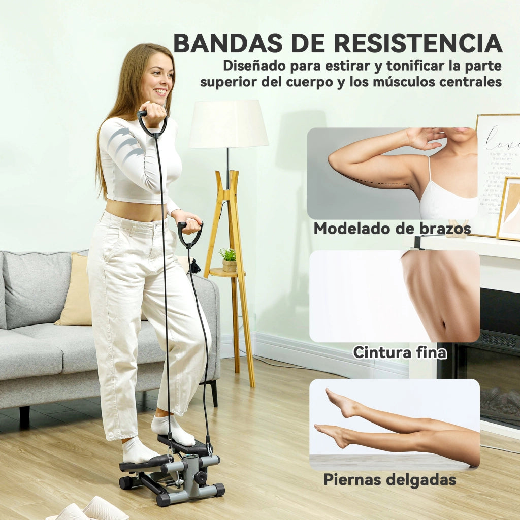 Stepper per esercizi a casa ¨C zephmum ¨C grigio con monitor LCD