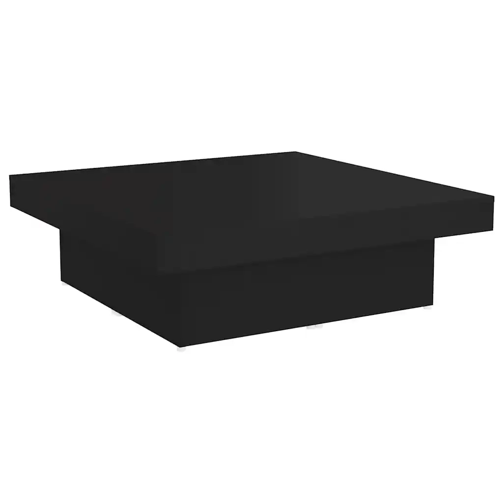 Tavolino da Salotto-Tavolino da soggiorno-Tavolo Nero 90x90x28 cm in Legno Multistrato