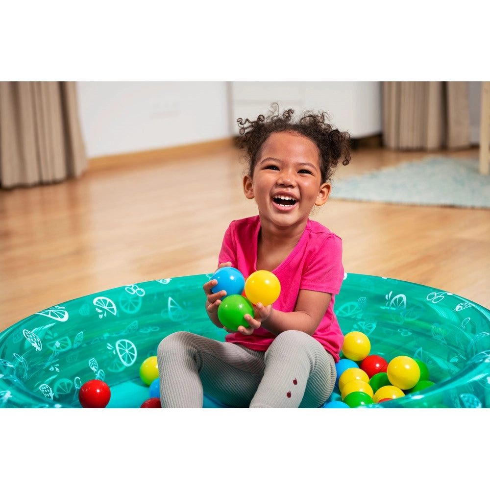 Trade Shop - Piscina Gonfiabile 2 Anelli Motivo Frutta Con Palline Da Gioco Per Bambini ø91x20cm 51141 -
