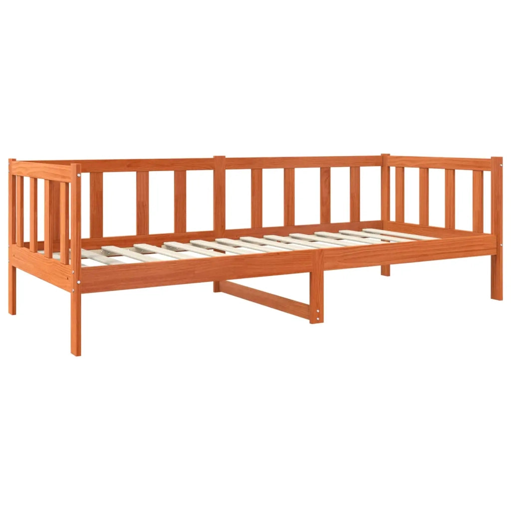 Struttura del letto Marrone cerato 90 x 190 cm Pino massello 863896