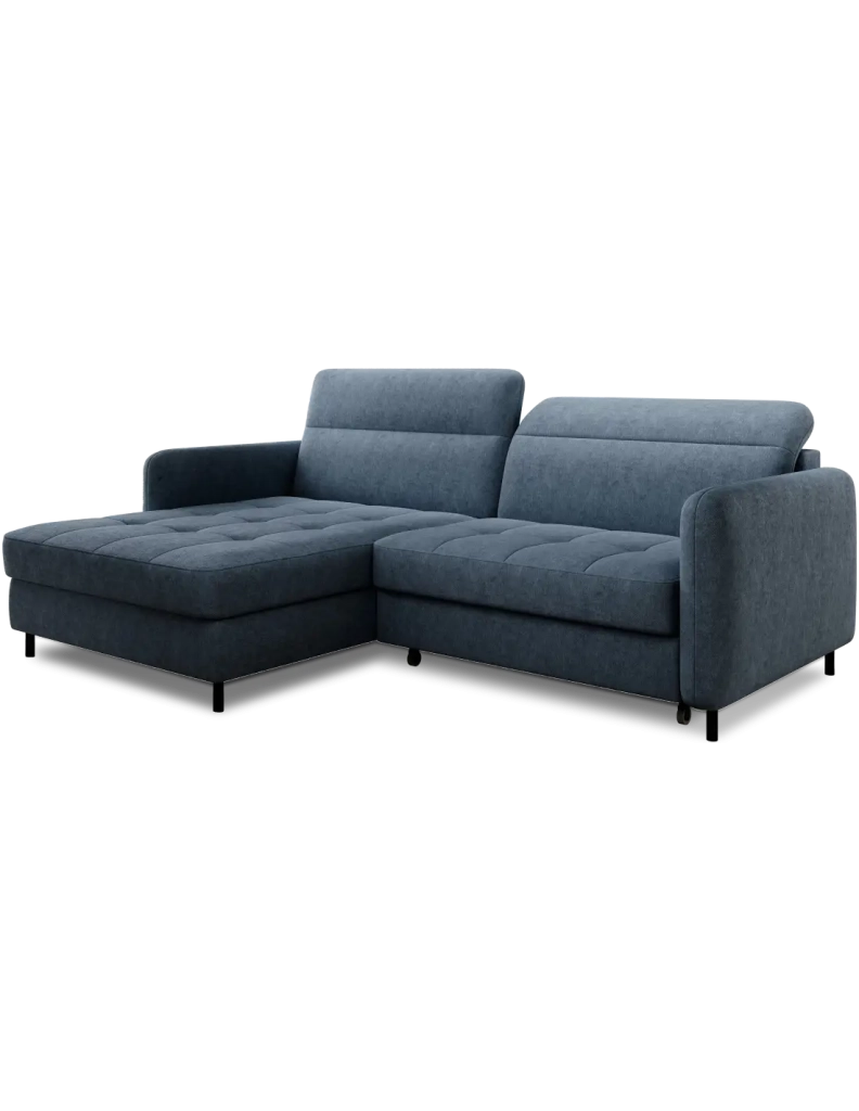 Divano ad angolo collezione GOUMSI colore Blu scuro mélange