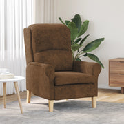 Poltrona Moderna Marrone Tessuto, Legno Standard Ergonomica
