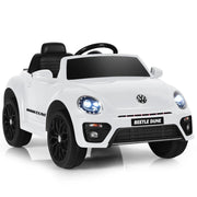 Auto elettrica per bambini 95 x 56 x 47 cm telecomando sicuro durata della batteria 1-2 ore stile Maggiolino Volkswagen polipropilene bianco 20_0014720