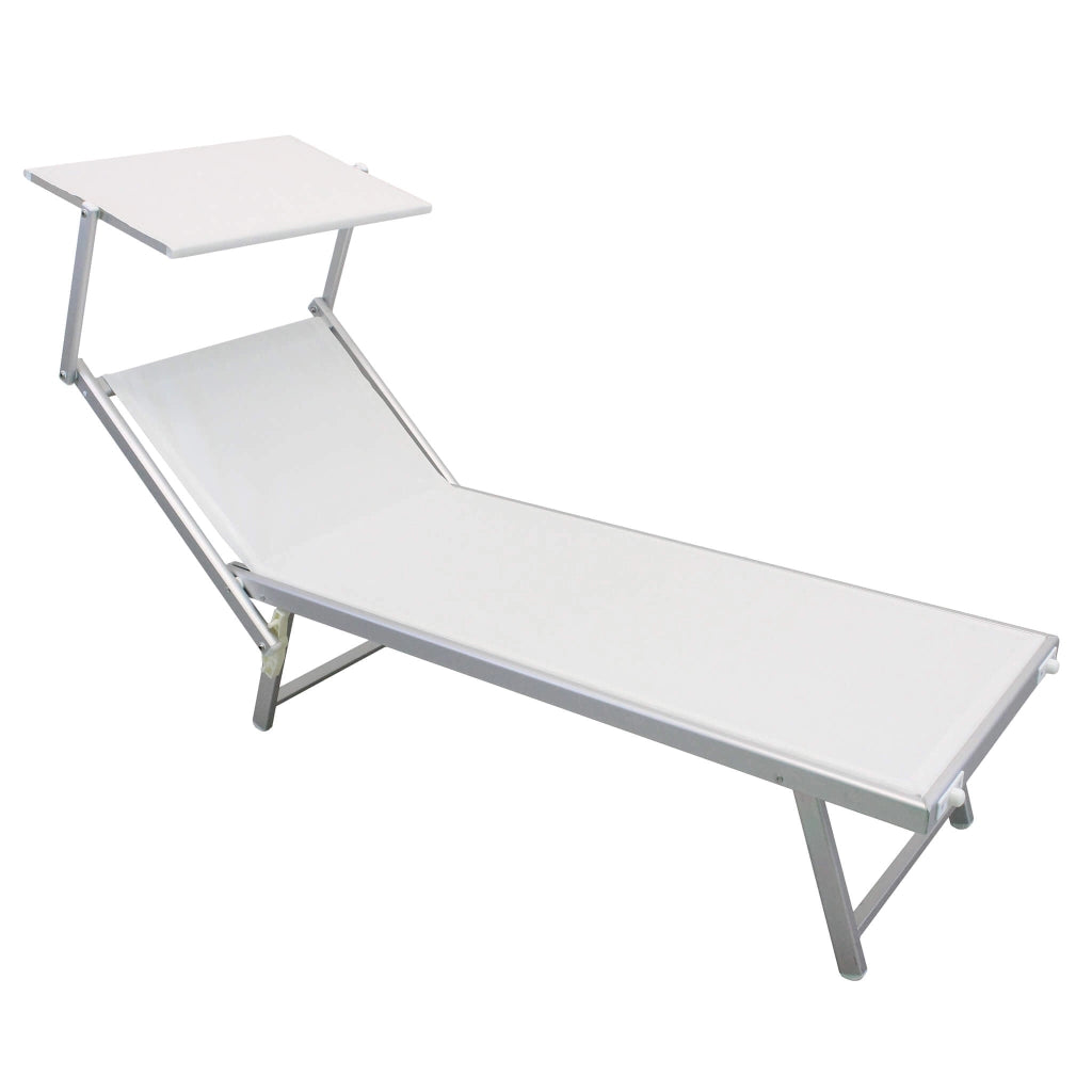 Lettino prendisole da Giardino in Alluminio cm 183x61x38 - MILBURN