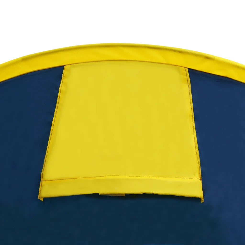 Tenda da Campeggio per 4 Persone Blu Marino/Giallo 90517
