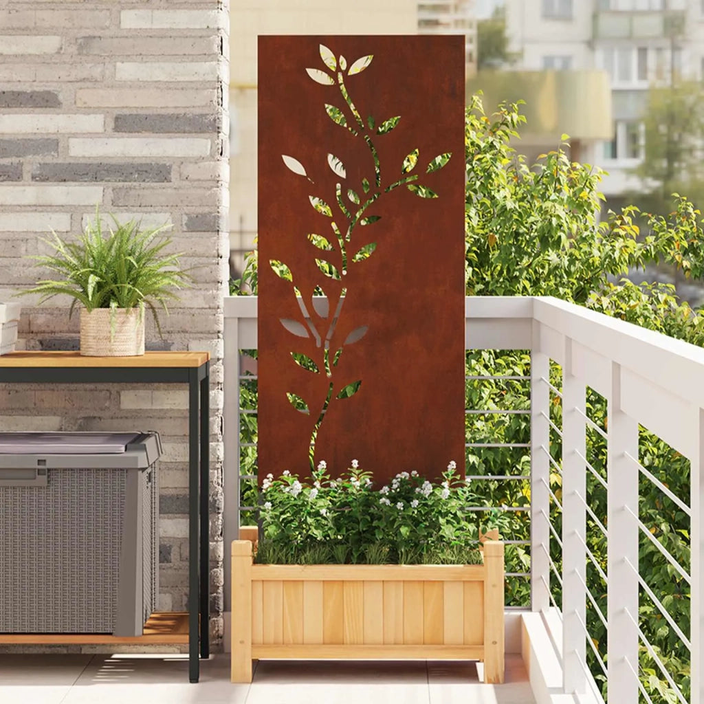 Schermo per privacy in giardino Floreale Ruggine 50 x 140 cm 876328