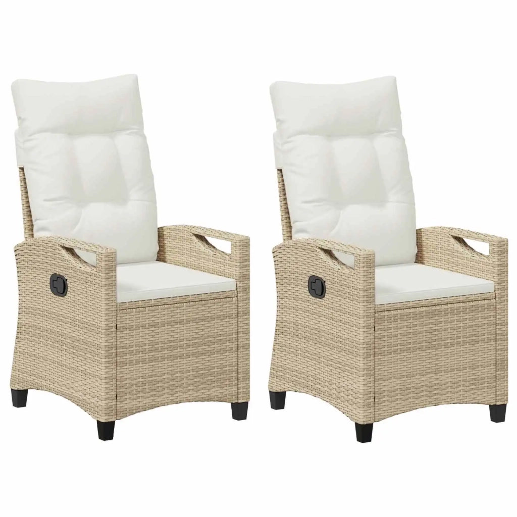 Sedia da Giardino 2 pcs Beige e Crema 56 x 60 x 112 cm 42026834