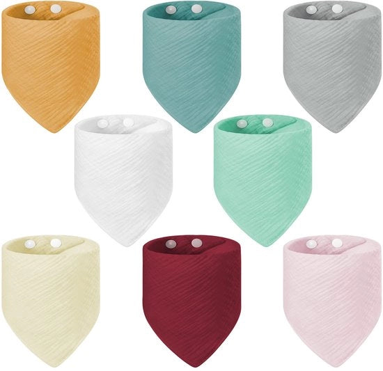 Set di asciugamani per bambini in mussolina, 8 pezzi, assorbenti biologici in cotone, 100% mussolina, asciugamani per bambini per il pannolino, asciugamani per bambini per bambini in età prescolare, per bambini di entrambi i sessi.