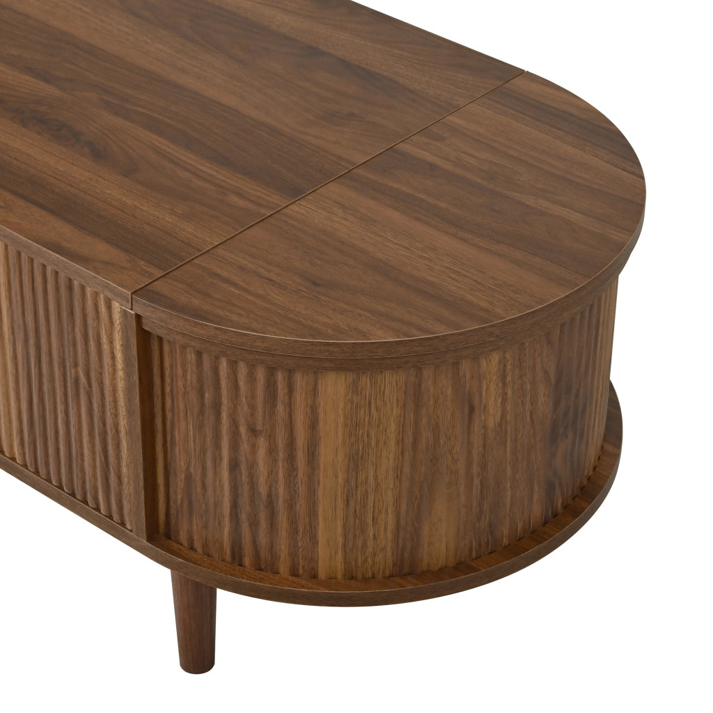TAVOLINO DA SALOTTO ALZABILE 100x48x53,5 cm MDF Noce