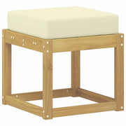 Panchina da esterno | Panchina da Giardino | Panca da Giardino con cuscino Bianco 43 x 43 x 45 cm