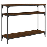 Tavolino Consolle | Tavolo d'Ingresso Rovere Marrone 100x29x75 cm Legno Multistrato