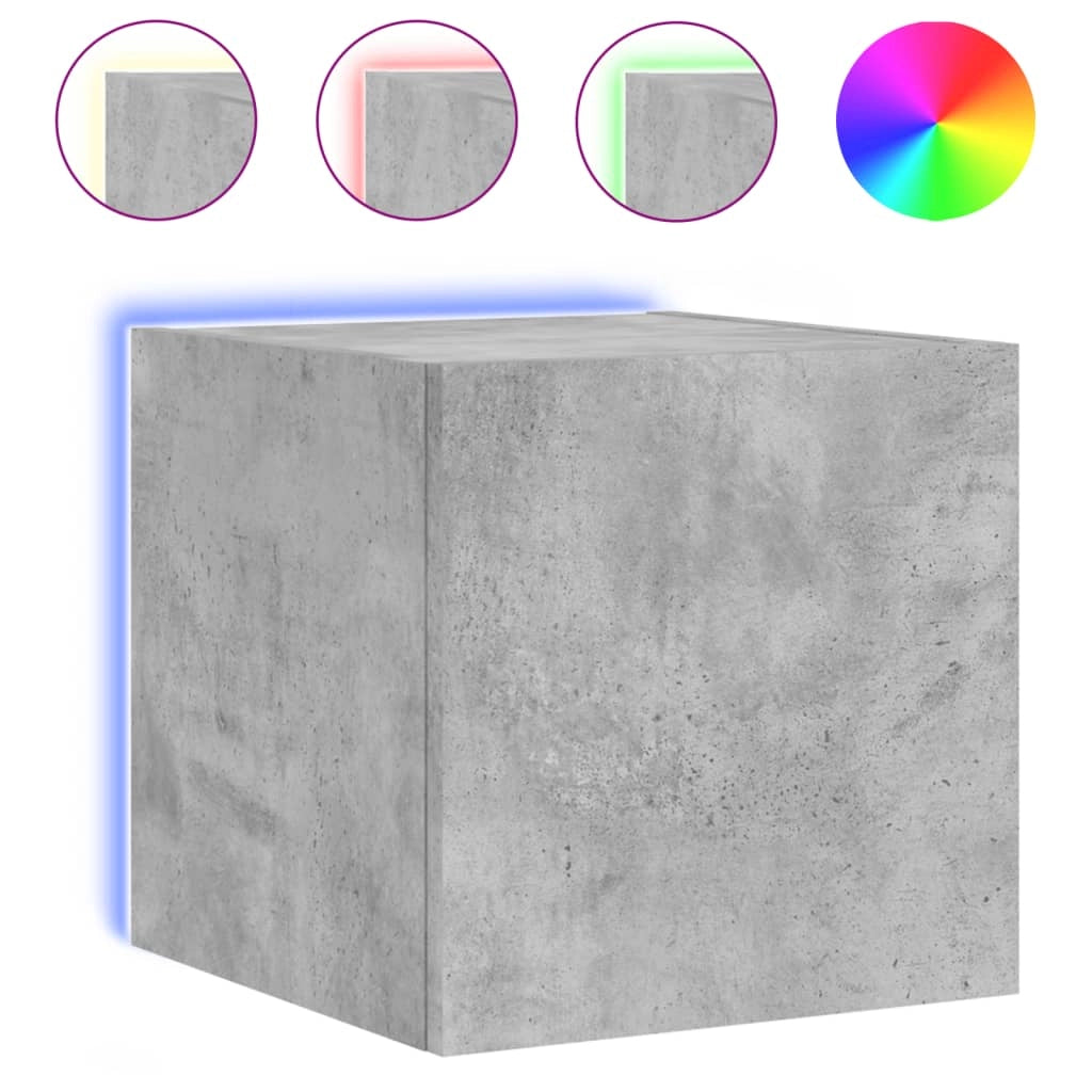 Mobile TV multimediale mensola TV credenza TV mobile TV da parete per sala da pranzo soggiorno camera da letto con luci LED 30,5 x 35 x 30 cm grigio 02_0027872