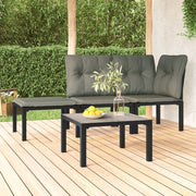 Tavolino da Giardino-Tavolo da Esterno-Tavolino da Patio Grigio 55x55x31 cm DPC e Acciaio