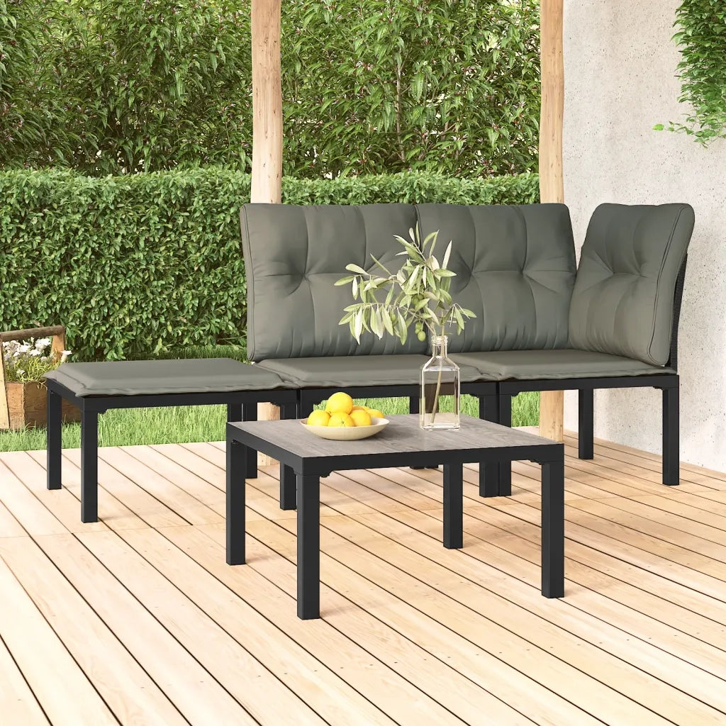 Tavolino da Giardino-Tavolo da Esterno-Tavolino da Patio Grigio 55x55x31 cm DPC e Acciaio