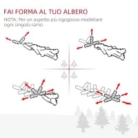 Albero di Natale Artificiale Gigante 180cm Realistico, Decorazione di Natale con 696 Rami, Base Pieghevole e Rimovibile