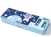 Etui Pop-up Multifunzionale per Ragazzi e Ragazze, Penna e Organizzatore per Bambini, Scrittura, Puntaspenna, Agenda, Tabellone Bianco, Materiale di Scuola (Blu chiaro)